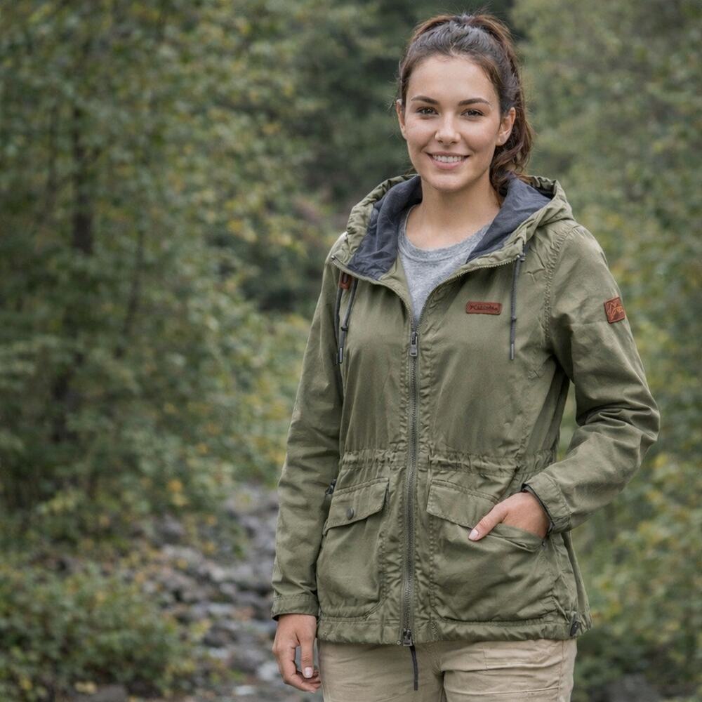 Columbia Cultus Lake Olive Green Utility Anorak Jacket Hooded Parka M Gorpcore